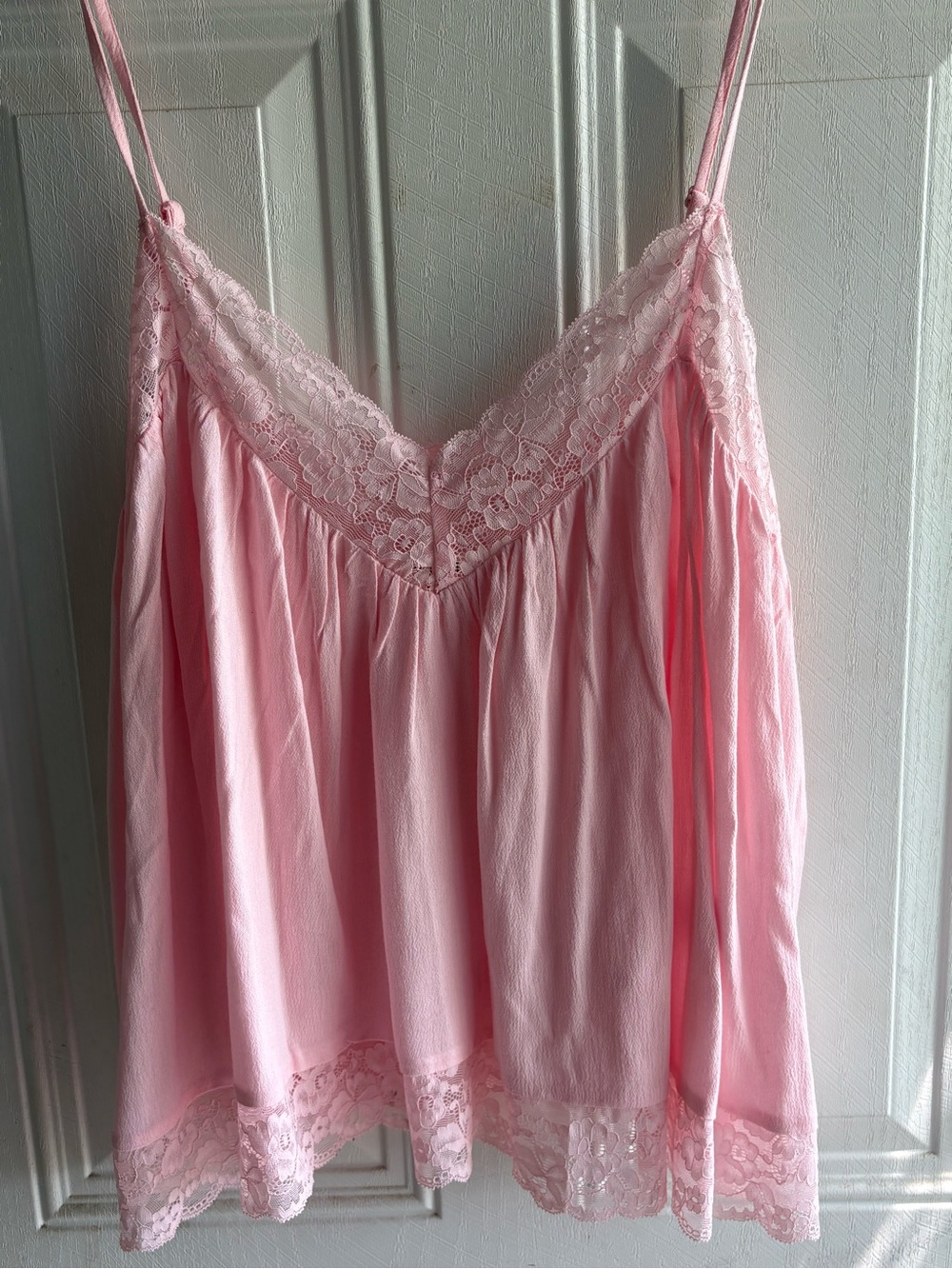 Wishlist Pink Lace-Trim Sleep Cami